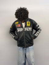F1 BLACK FERRARI UNISEX LEATHER JACKET
