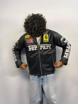 F1 BLACK FERRARI UNISEX LEATHER JACKET