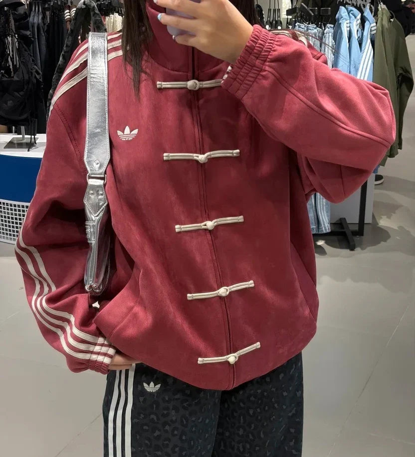 CNY-Inspired Premium Red Suede Jacket by stylestitch
