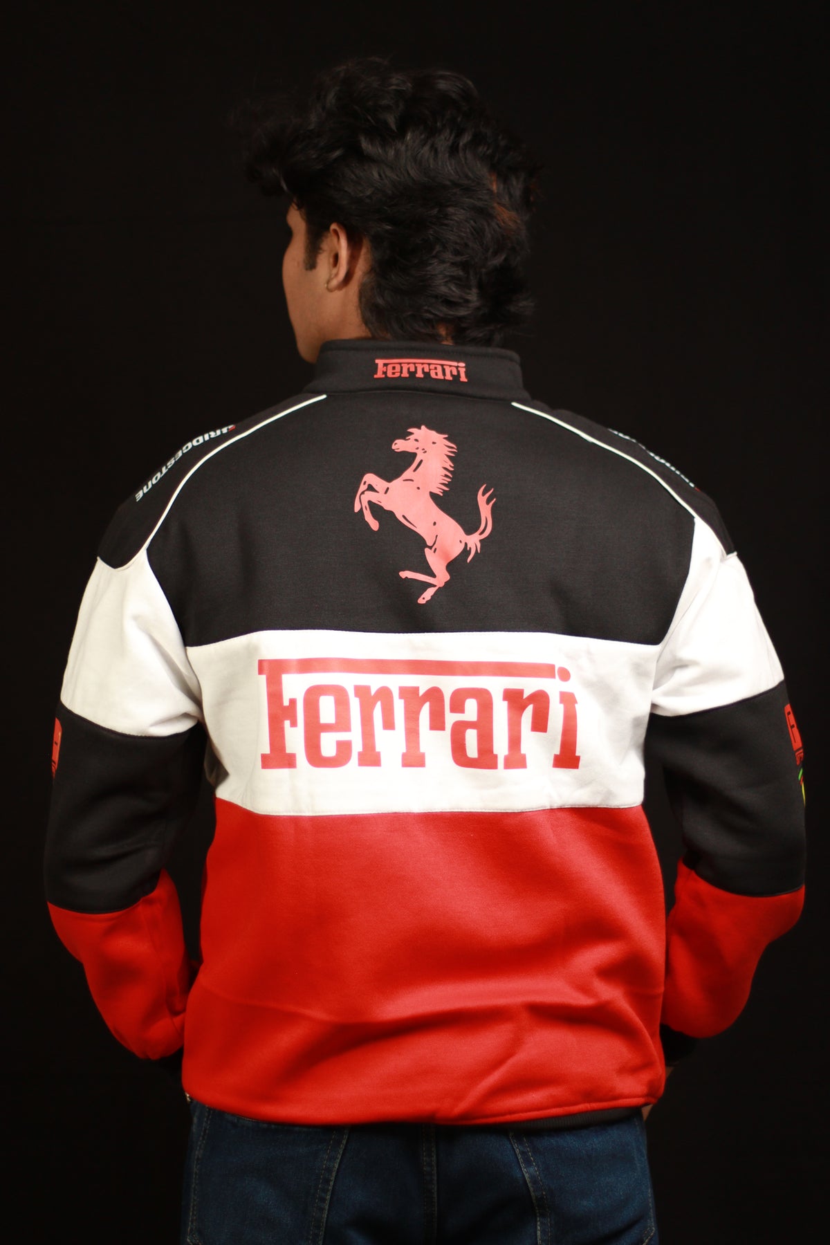 F1 TRIO FERRARI UNISEX RACING JACKET BY STYLESTITCH I DTF