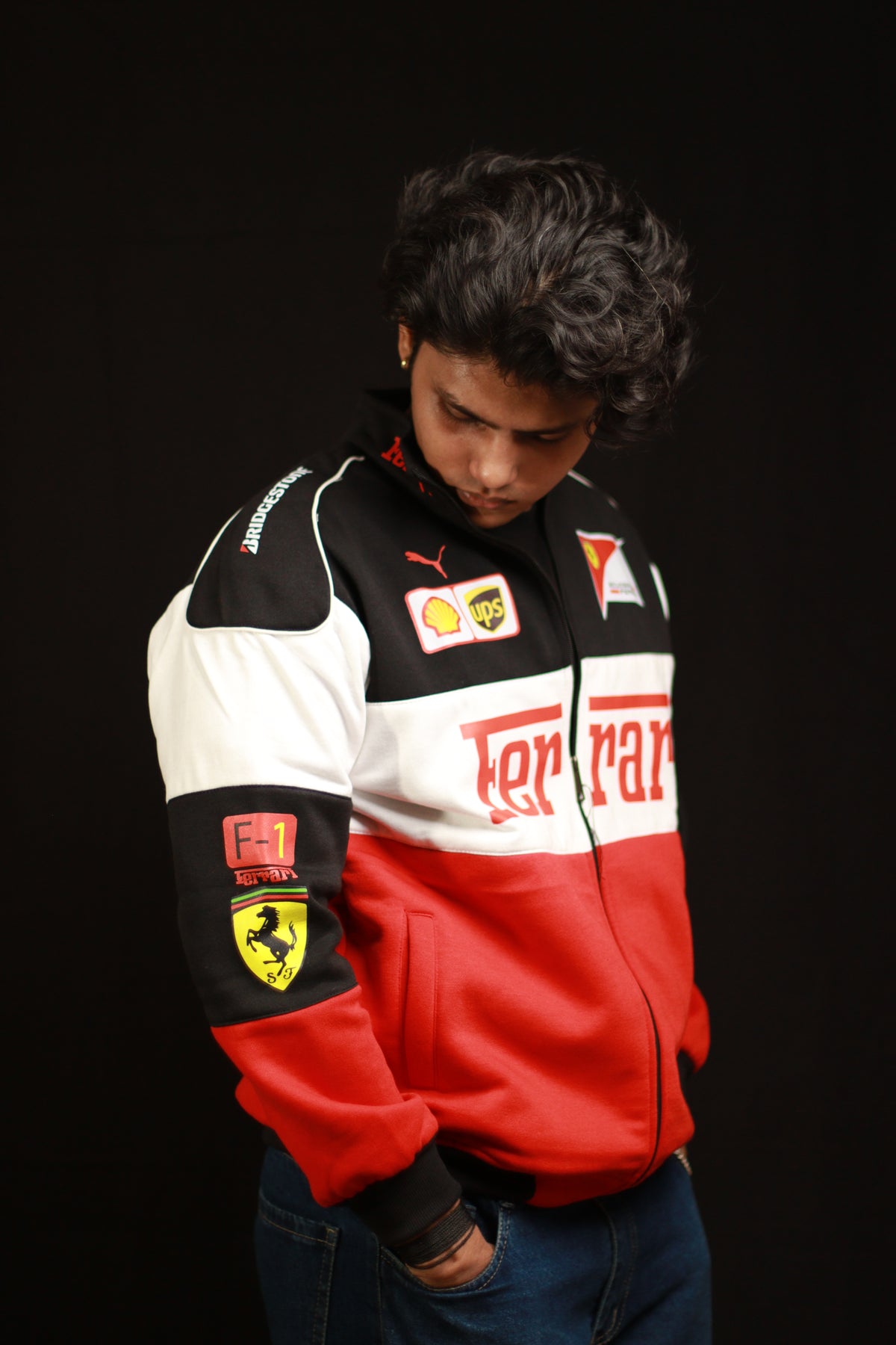 F1 TRIO FERRARI UNISEX RACING JACKET BY STYLESTITCH I DTF