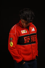 F1 RED FERRARI UNISEX RACING JACKET BY MONTE LINO I DTF