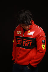 F1 RED FERRARI UNISEX RACING JACKET BY MONTE LINO I DTF