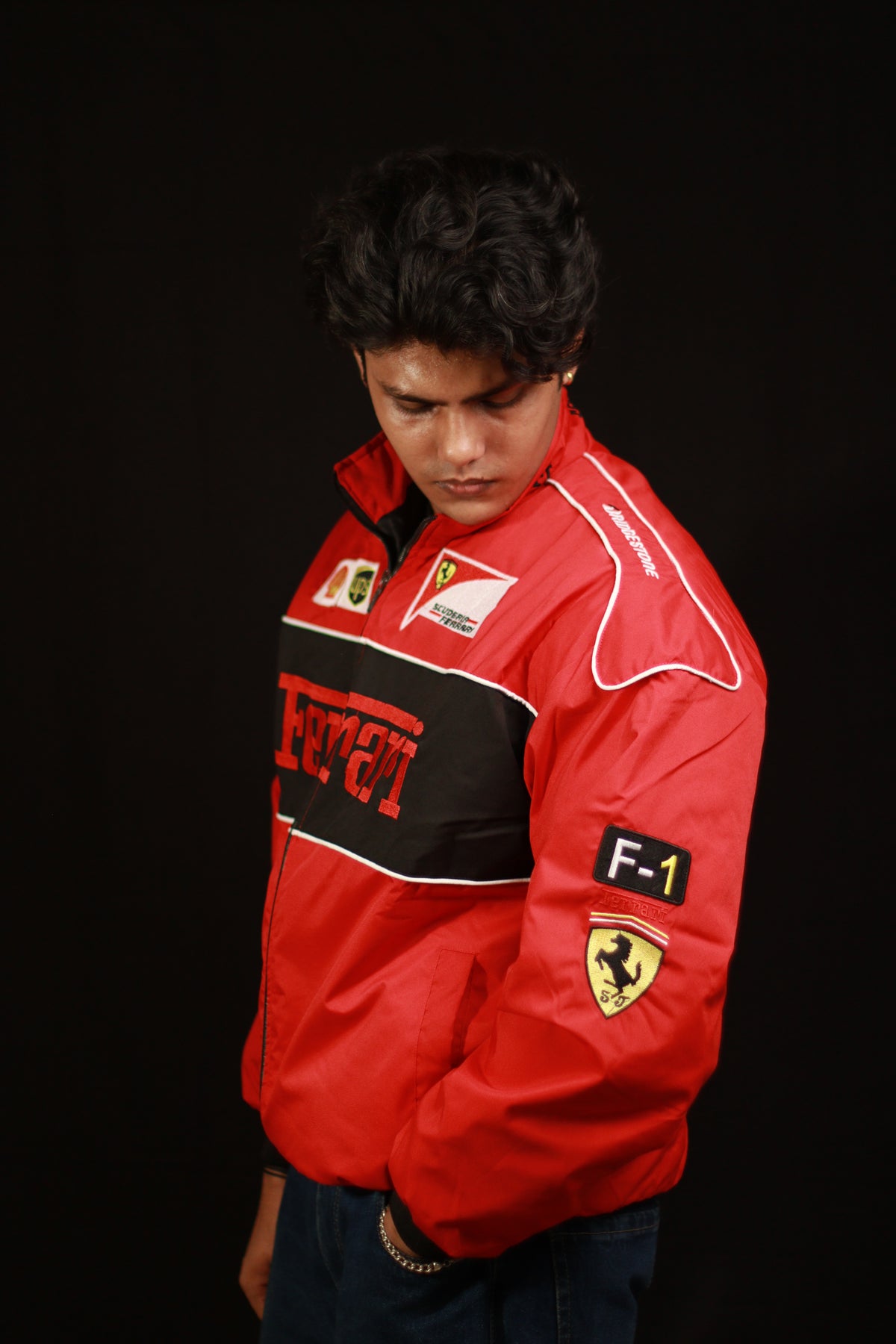 F1 RED FERRARI UNISEX EMBROIDED JACKET
